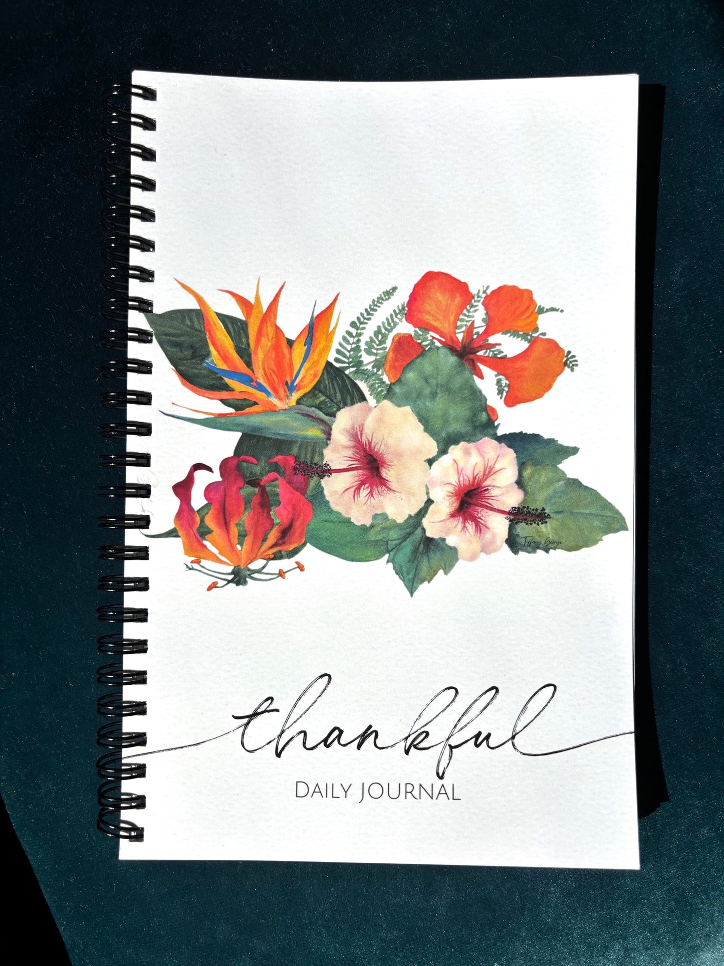 Tropical Bloom Spiral Journal