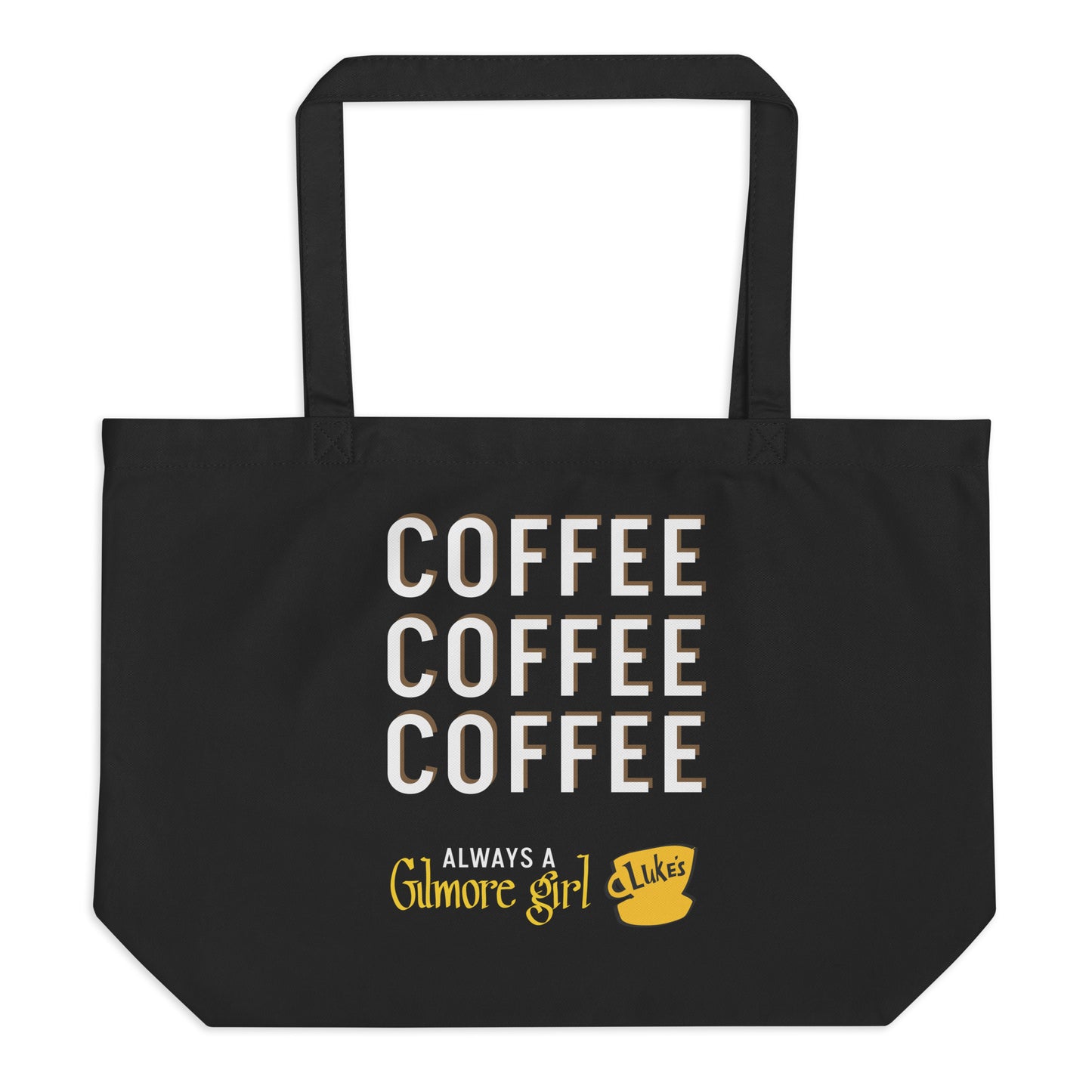 COFFEE COFFEE COFFEE Gilmore Fans Large Tote Bag